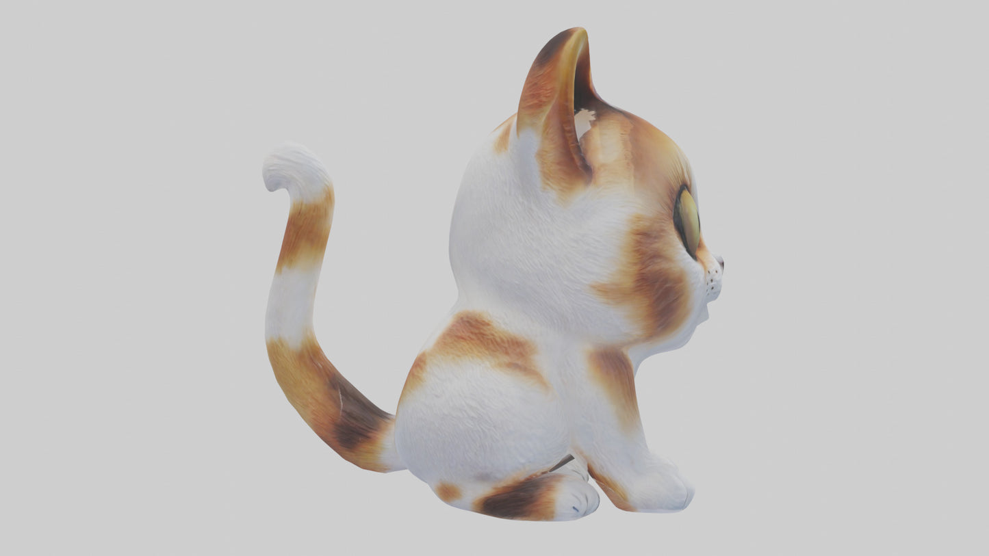 unchkin Cat statue model VR / AR / low-poly