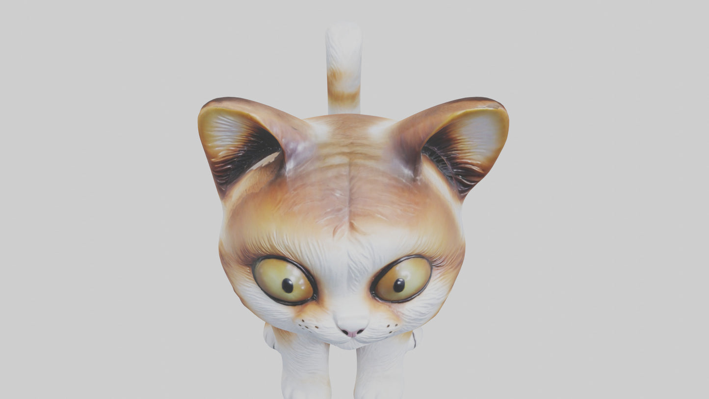 unchkin Cat statue model VR / AR / low-poly