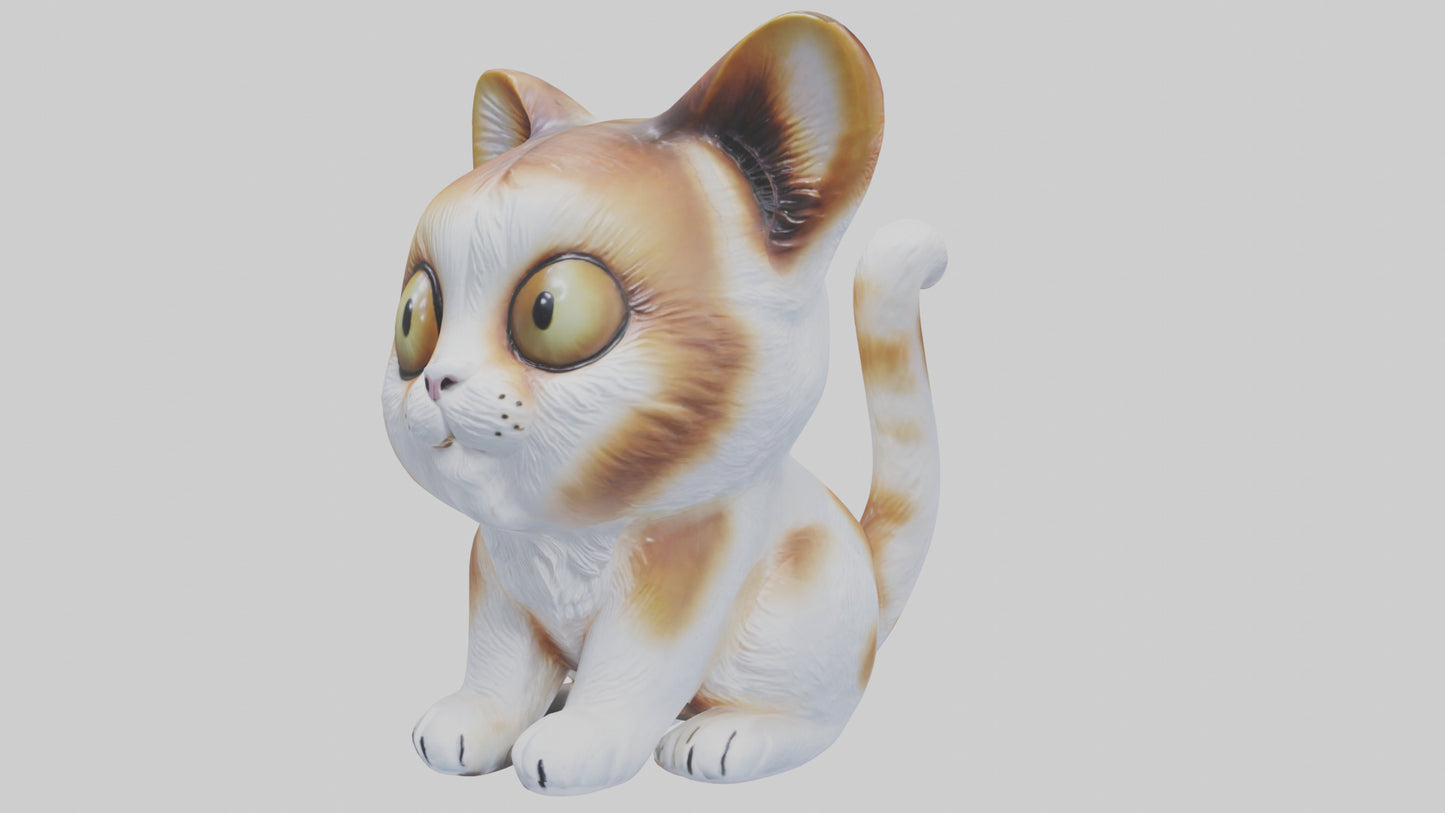 unchkin Cat statue model VR / AR / low-poly