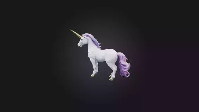 3D model Unicorn VR / AR / low-poly