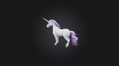 3D model Unicorn VR / AR / low-poly
