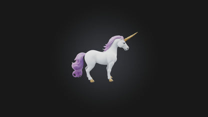3D model Unicorn VR / AR / low-poly