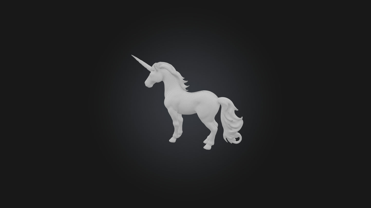 3D model Unicorn VR / AR / low-poly
