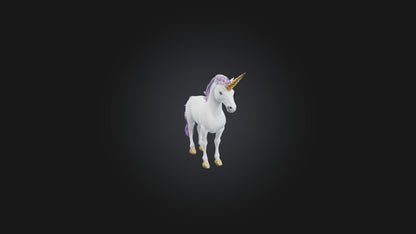 3D model Unicorn VR / AR / low-poly