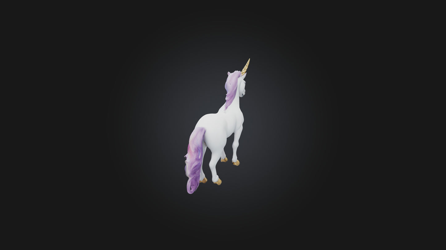 3D model Unicorn VR / AR / low-poly