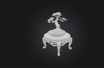 3D model Unique Bonsai Tree Stand VR / AR / low-poly