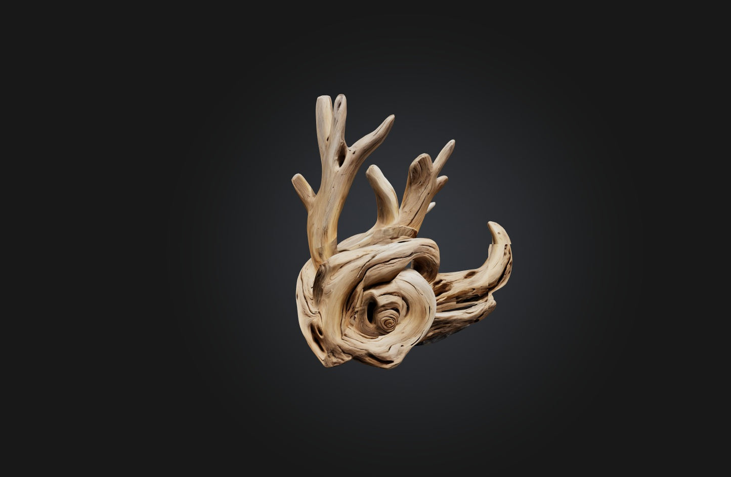 3D model Unique Driftwood Sculpture VR / AR / low-poly