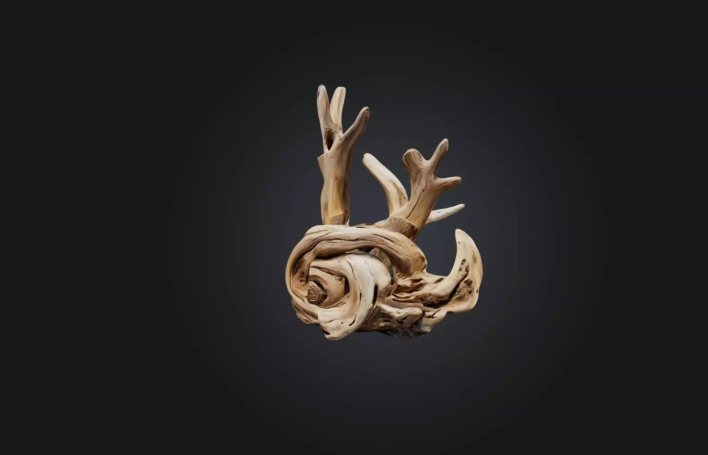 3D model Unique Driftwood Sculpture VR / AR / low-poly