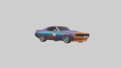 3D model uscle Car with Custom Paint model VR / AR / low-poly