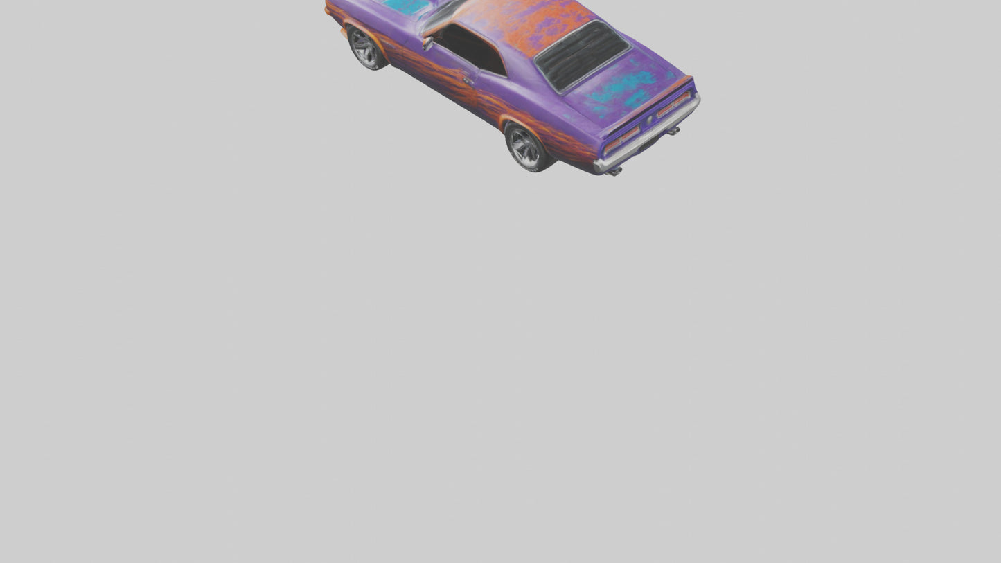 3D model uscle Car with Custom Paint model VR / AR / low-poly