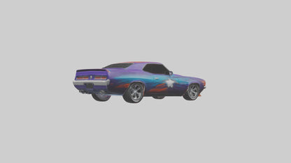 3D model uscle Car with Custom Paint model VR / AR / low-poly
