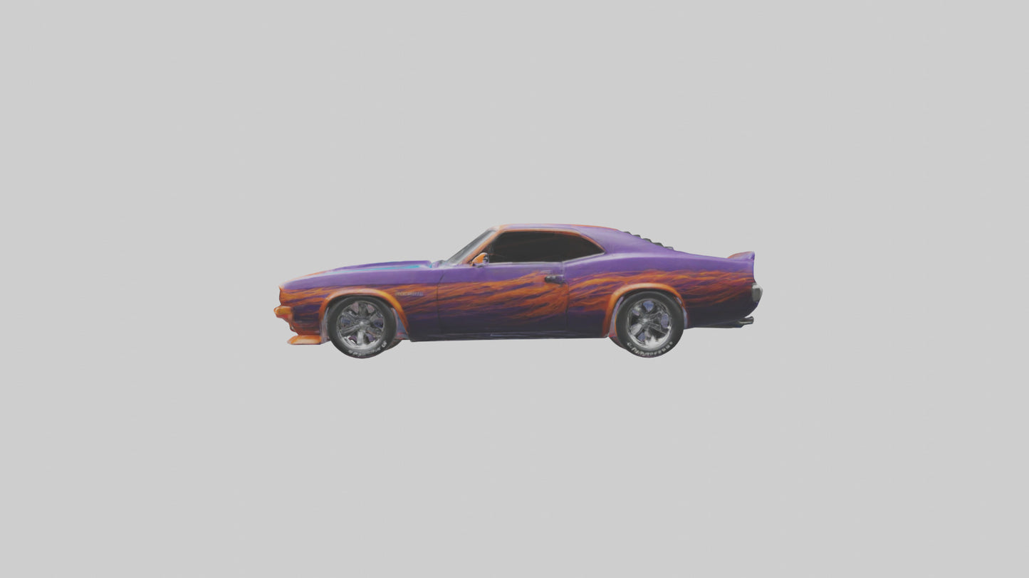3D model uscle Car with Custom Paint model VR / AR / low-poly
