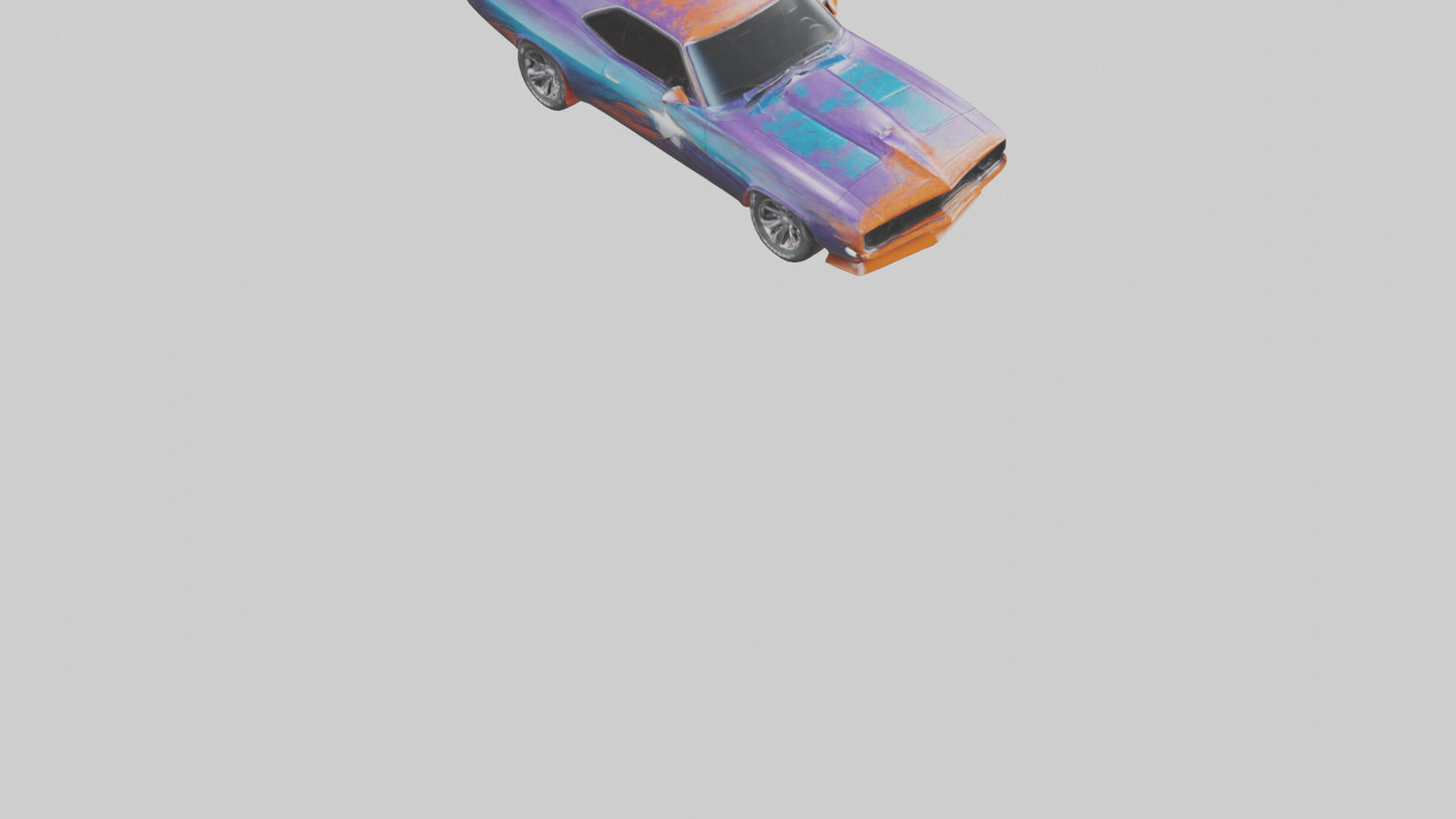 3D model uscle Car with Custom Paint model VR / AR / low-poly