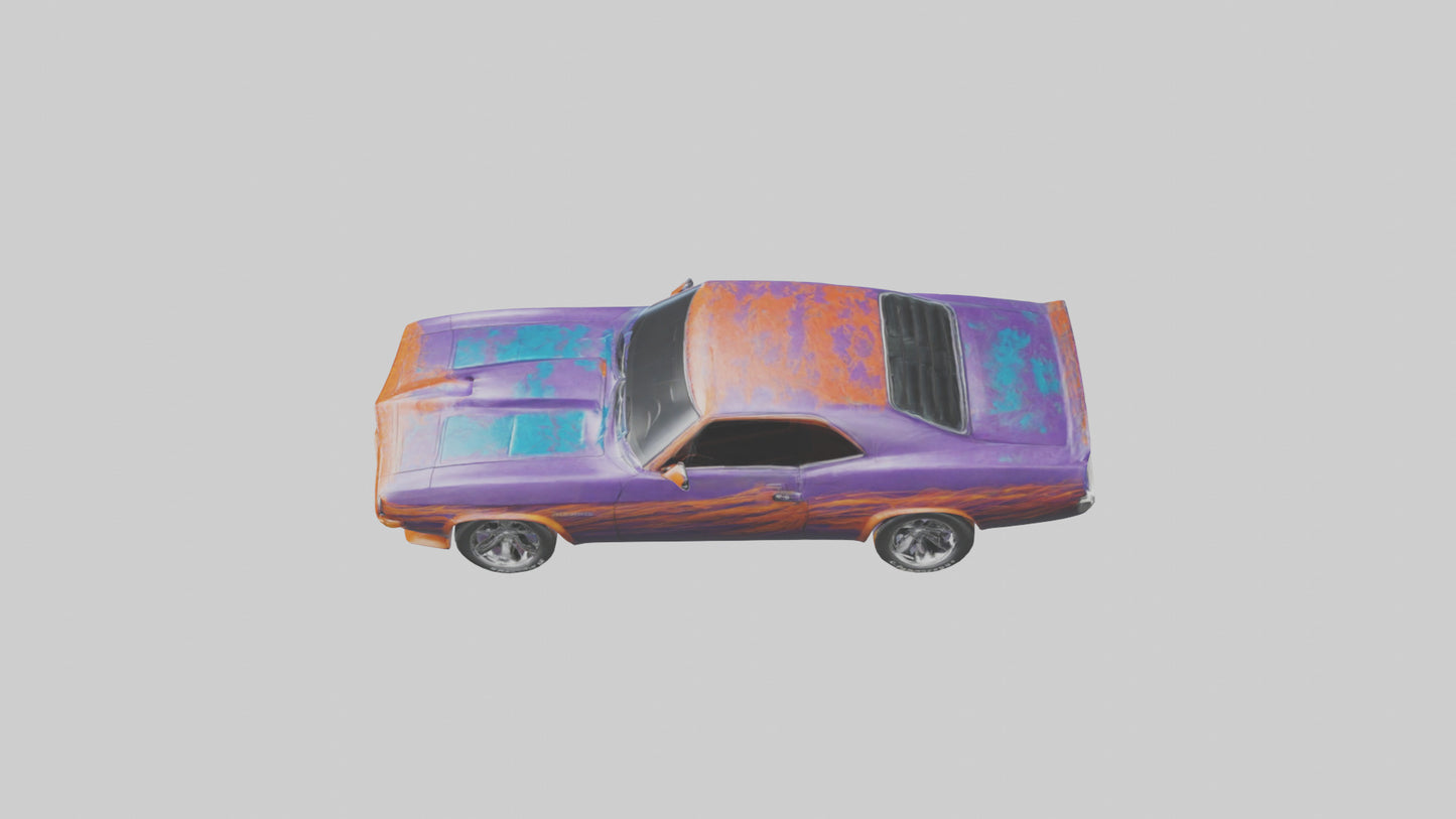3D model uscle Car with Custom Paint model VR / AR / low-poly