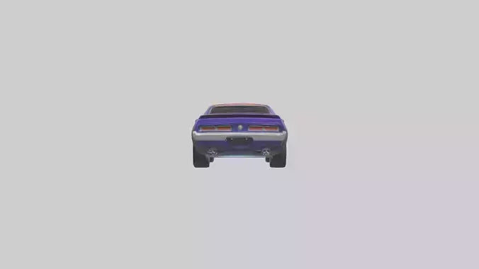 3D model uscle Car with Custom Paint model VR / AR / low-poly