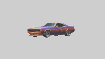 3D model uscle Car with Custom Paint model VR / AR / low-poly