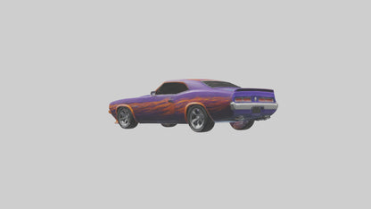 3D model uscle Car with Custom Paint model VR / AR / low-poly