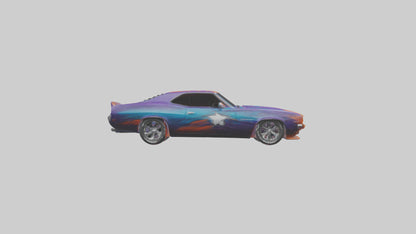 3D model uscle Car with Custom Paint model VR / AR / low-poly