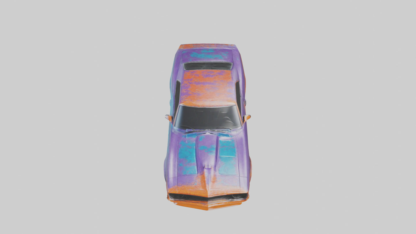 3D model uscle Car with Custom Paint model VR / AR / low-poly