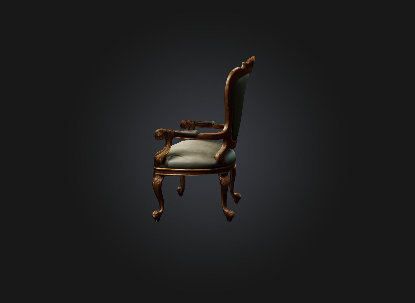 3D model  Vintage chair VR / AR / low-poly
