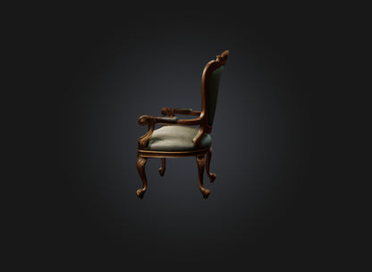 3D model  Vintage chair VR / AR / low-poly
