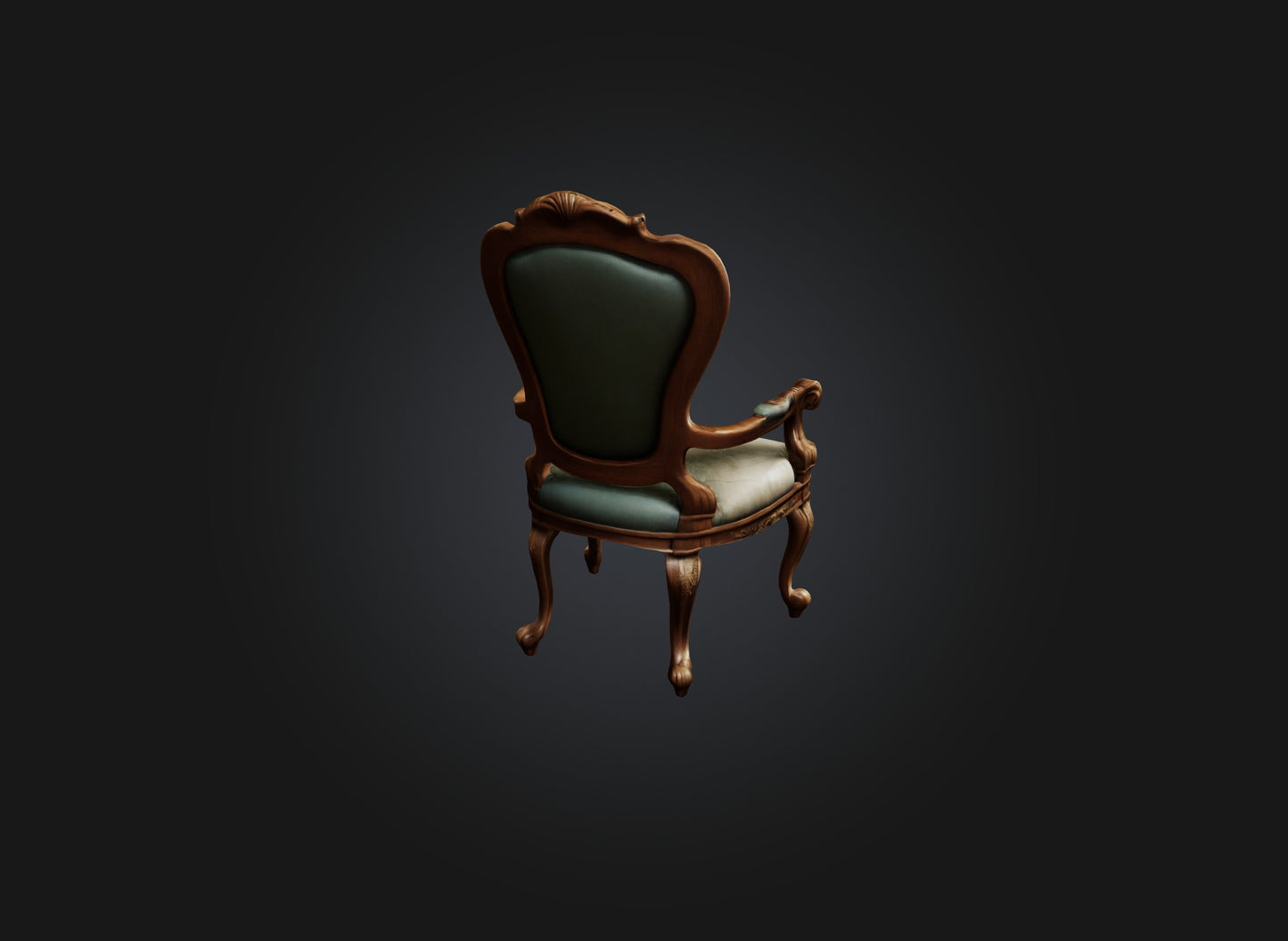 3D model  Vintage chair VR / AR / low-poly