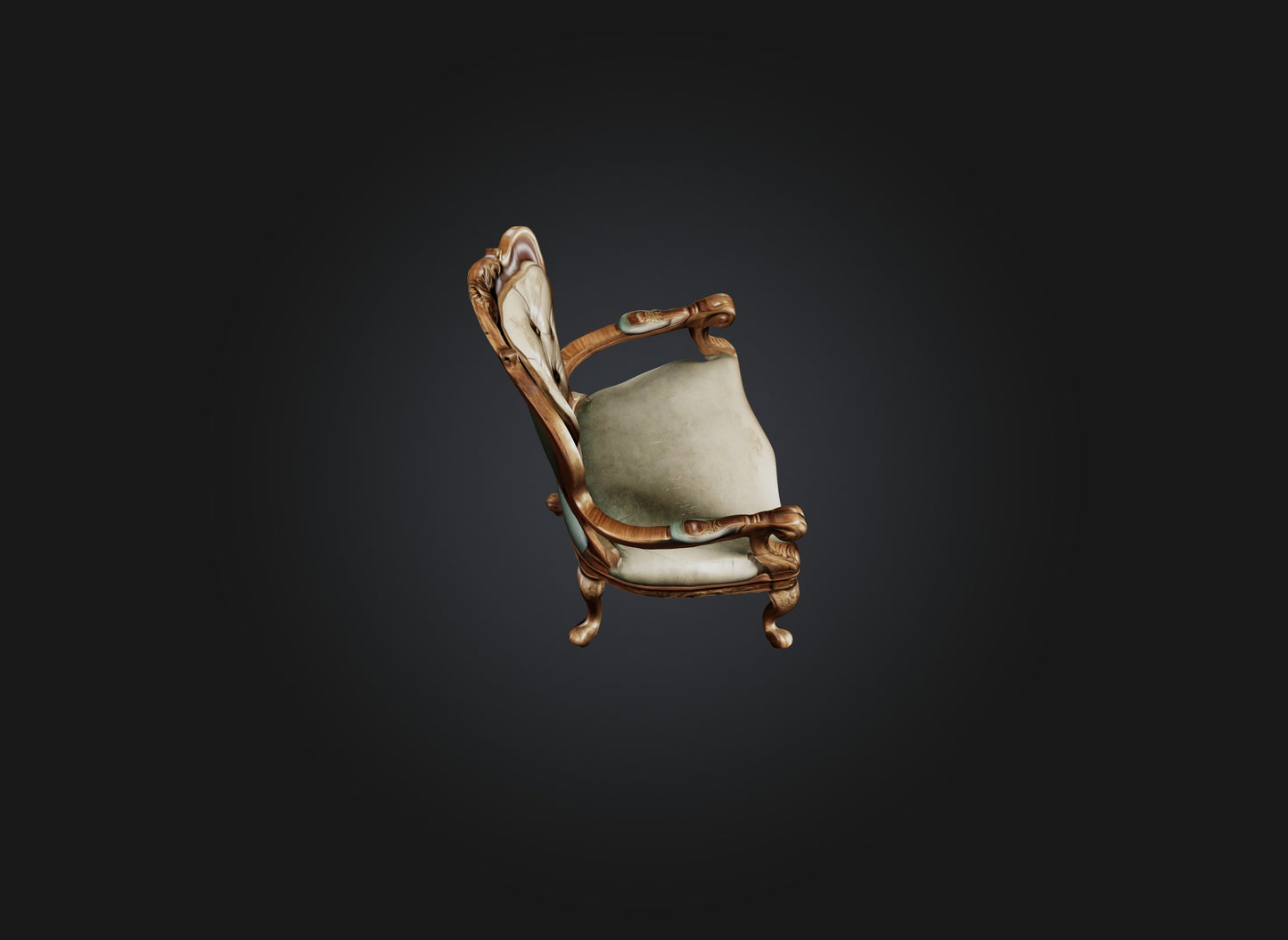 3D model  Vintage chair VR / AR / low-poly
