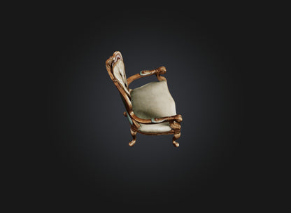 3D model  Vintage chair VR / AR / low-poly