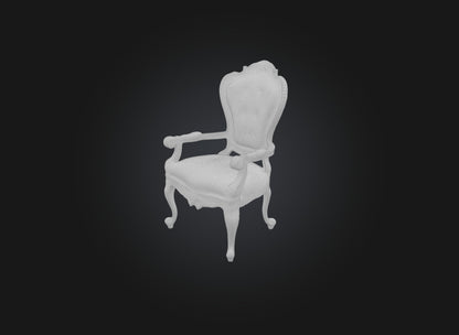 3D model  Vintage chair VR / AR / low-poly