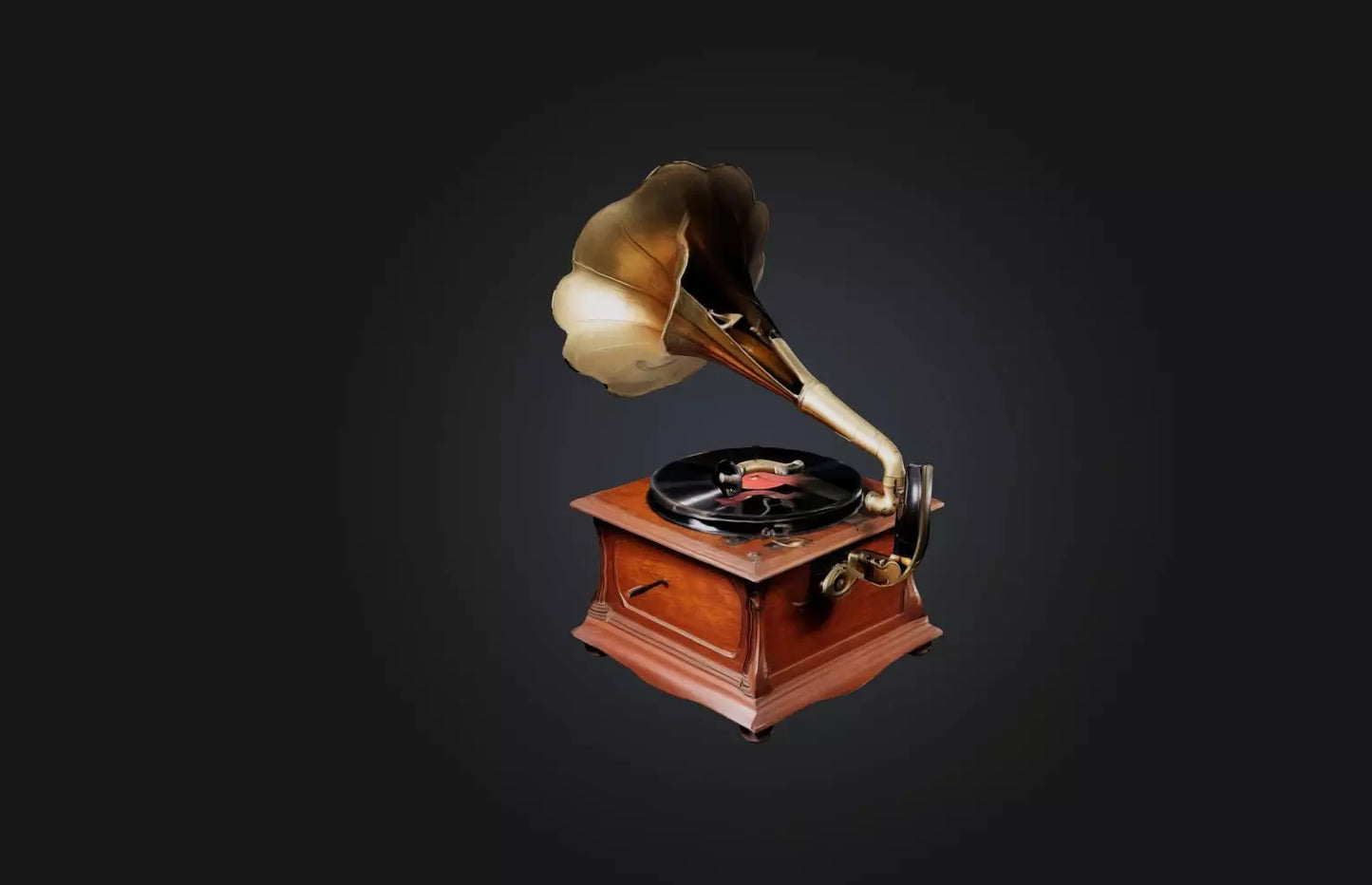 3D model Vintage Gramophone VR / AR / low-poly