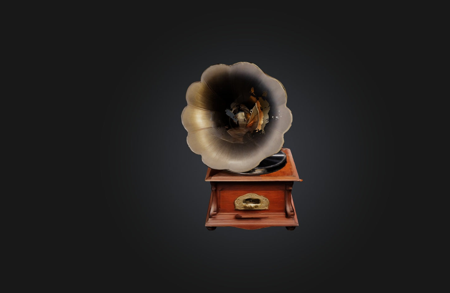 3D model Vintage Gramophone VR / AR / low-poly