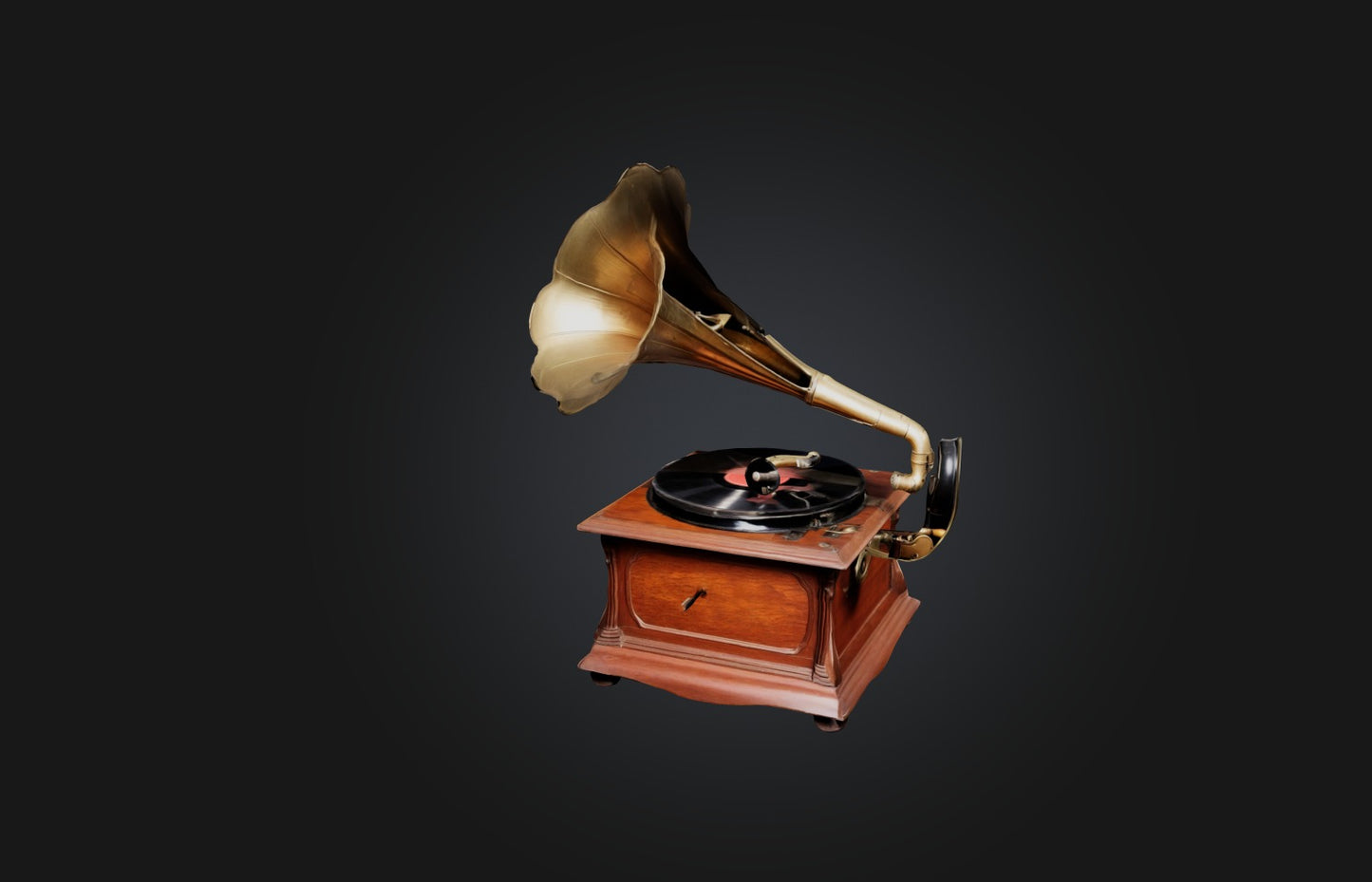 3D model Vintage Gramophone VR / AR / low-poly