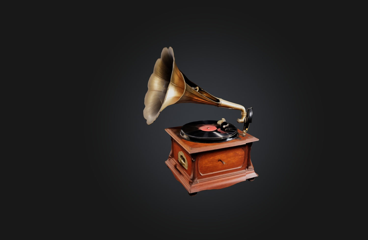 3D model Vintage Gramophone VR / AR / low-poly