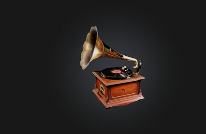 3D model Vintage Gramophone VR / AR / low-poly