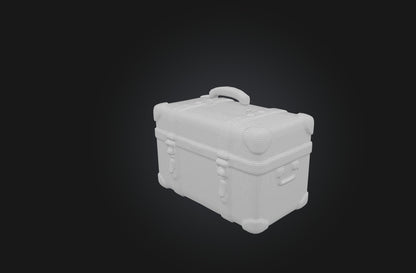 3D model Vintage Leather Suitcase VR / AR / low-poly