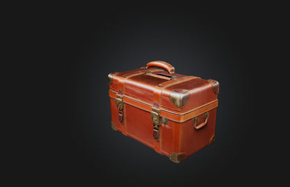 3D model Vintage Leather Suitcase VR / AR / low-poly