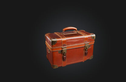 3D model Vintage Leather Suitcase VR / AR / low-poly