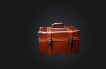 3D model Vintage Leather Suitcase VR / AR / low-poly