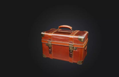 3D model Vintage Leather Suitcase VR / AR / low-poly