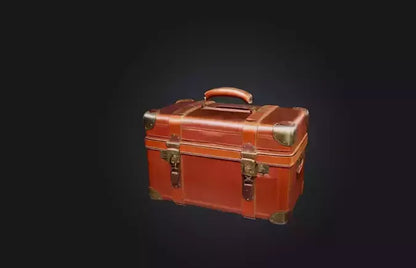 3D model Vintage Leather Suitcase VR / AR / low-poly
