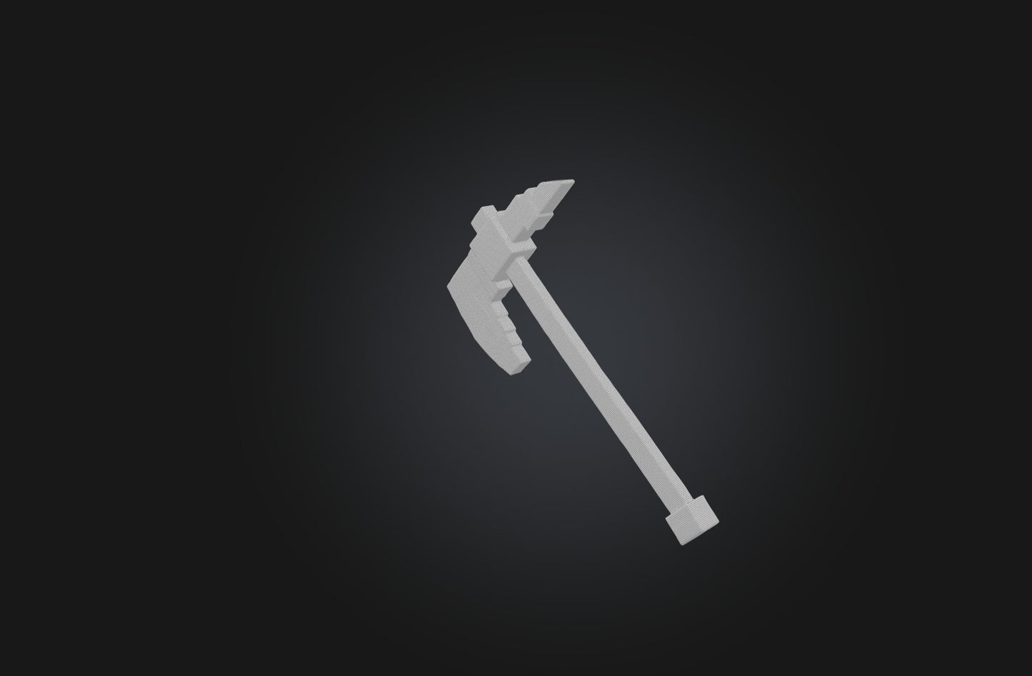 3D model Voxel Axe VR / AR / low-poly