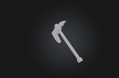 3D model Voxel Axe VR / AR / low-poly