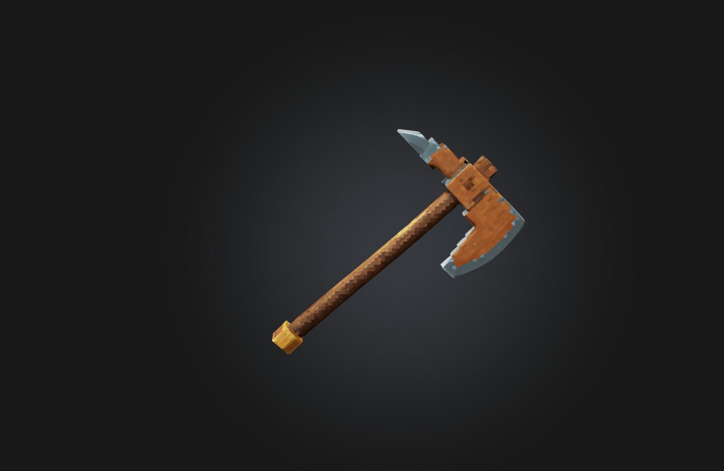 3D model Voxel Axe VR / AR / low-poly