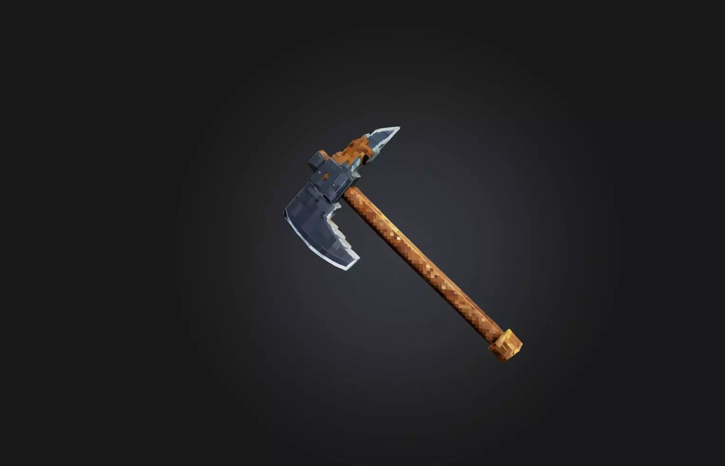 3D model Voxel Axe VR / AR / low-poly