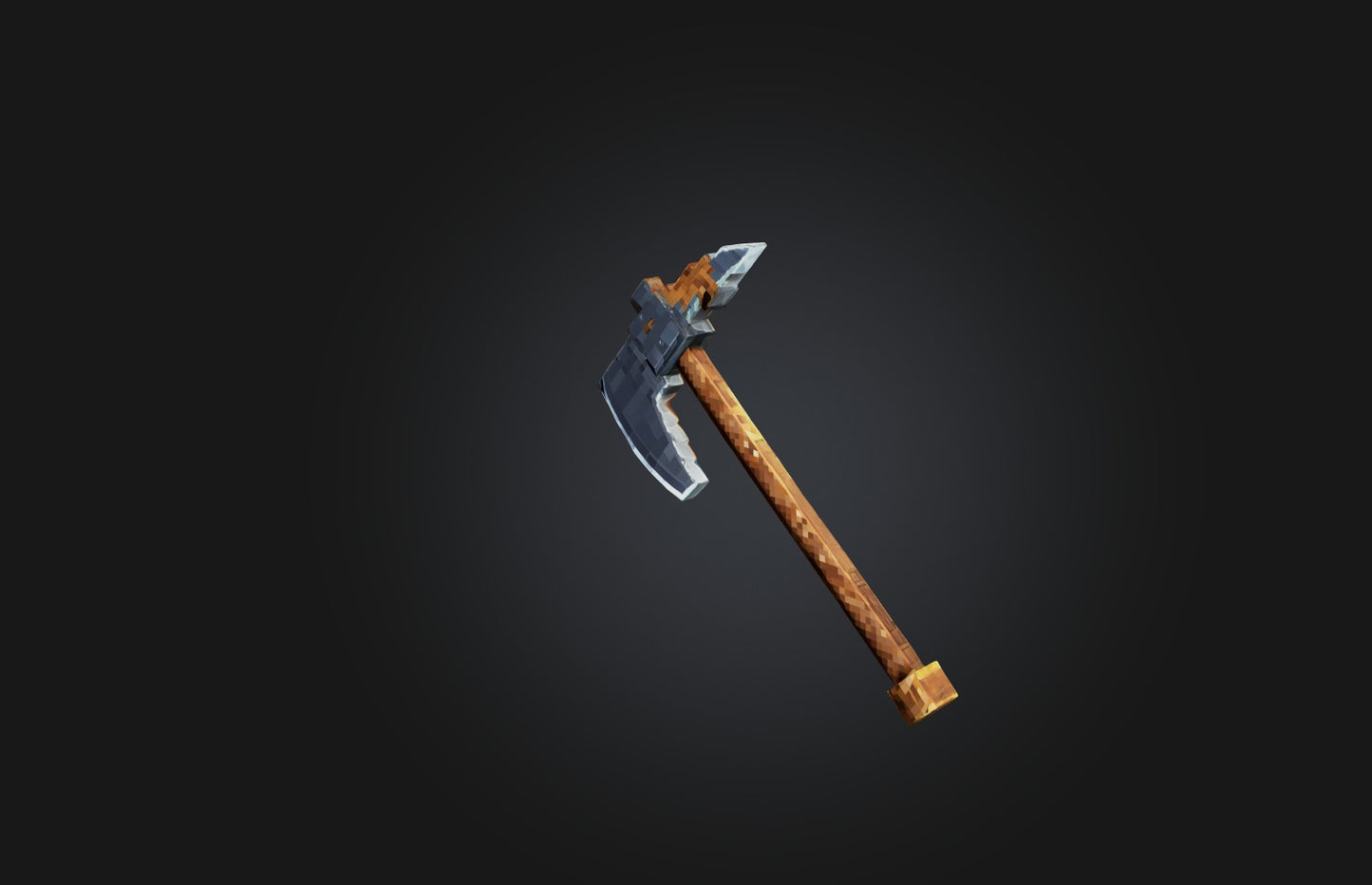 3D model Voxel Axe VR / AR / low-poly