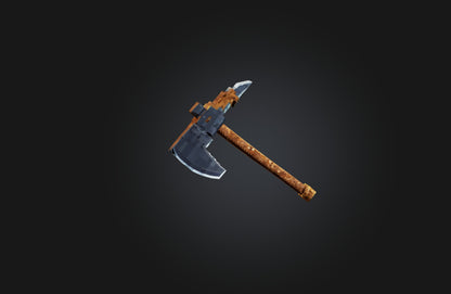 3D model Voxel Axe VR / AR / low-poly