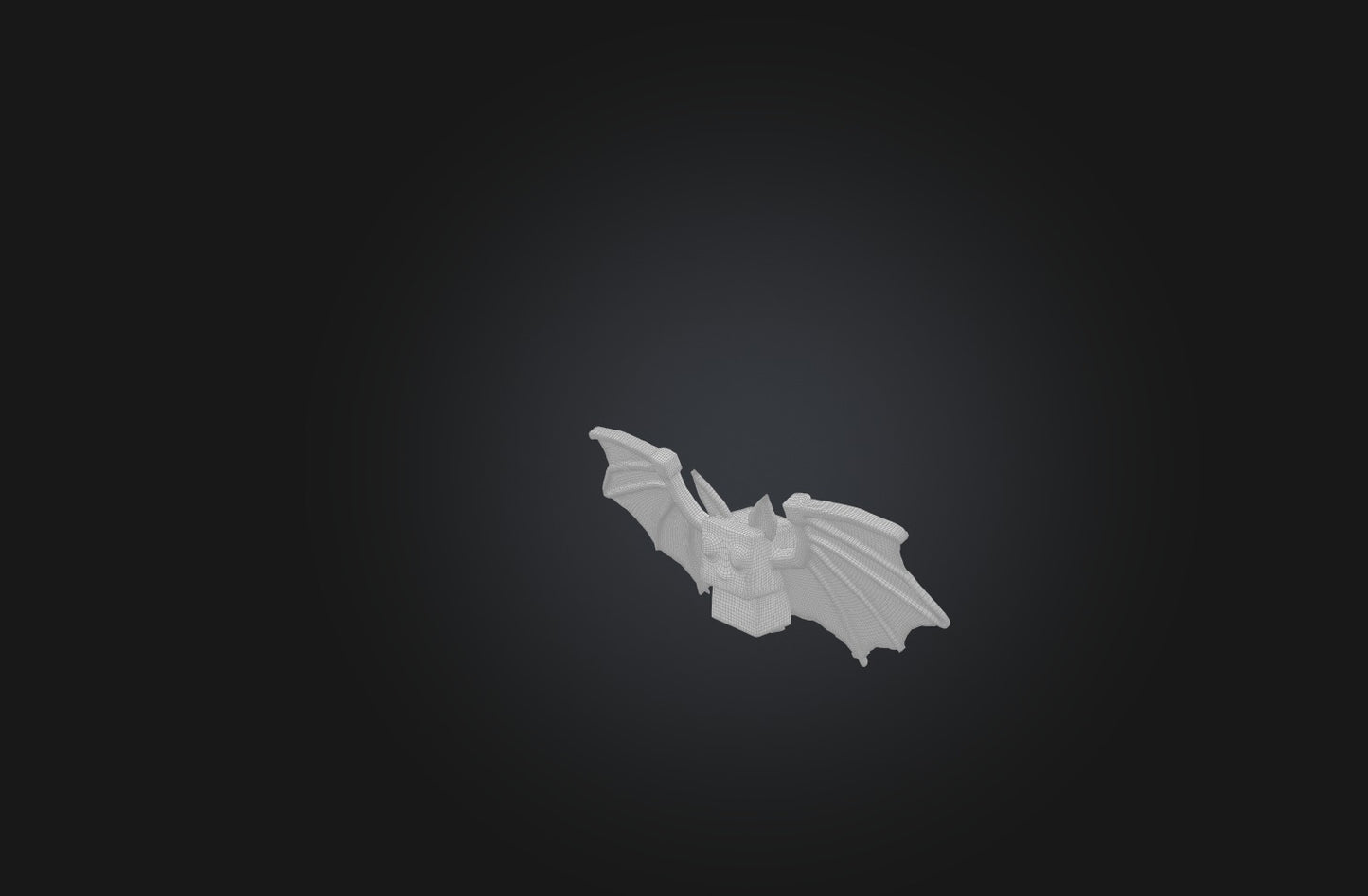 3D model Voxel Bat VR / AR / low-poly