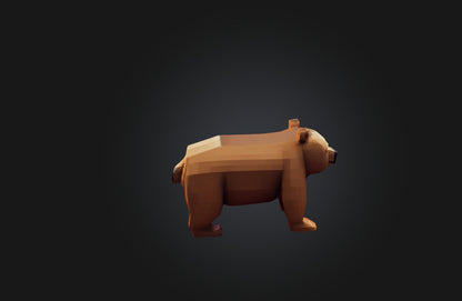 3D model Voxel Bear VR / AR / low-poly