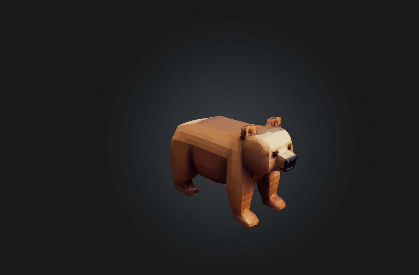 3D model Voxel Bear VR / AR / low-poly