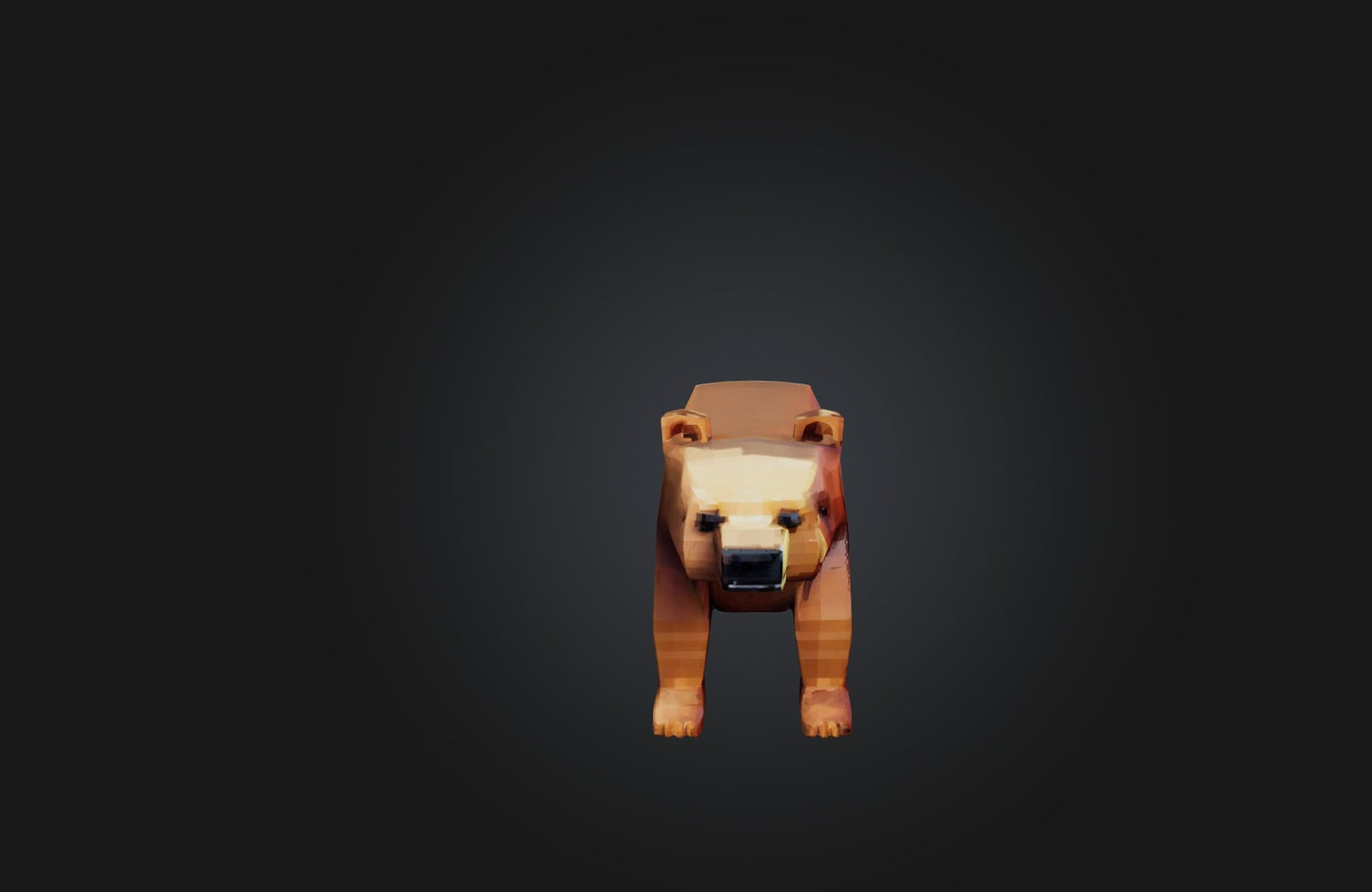 3D model Voxel Bear VR / AR / low-poly